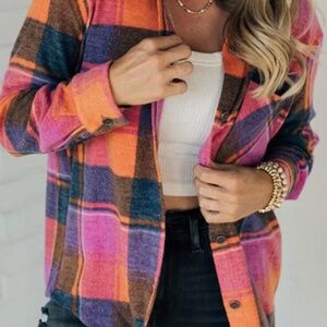 Women's Plaid Shacket  (NWOT) -  XL